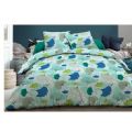 Bedset and quiltcoverset « GINKGO» Linen, Floorcarpets, boutis, Textilelinen, pillow case, ironing board cover, toilet carpet, curtain