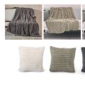 Plaid/blanket & cushion Chartreux Textile, Floorcarpets, Kitchen linen, plaid, coverlet, bed decoration, dish cloth, ponchot
